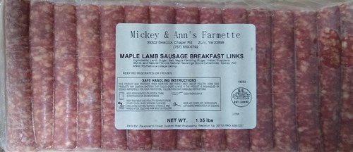 Lamb Maple Link breakfast sausage