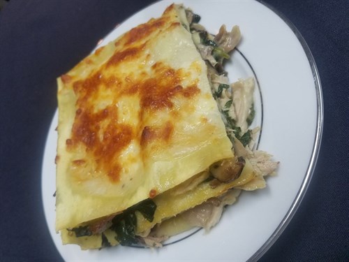 Lasagna-Chicken, Spinach & Mushroom