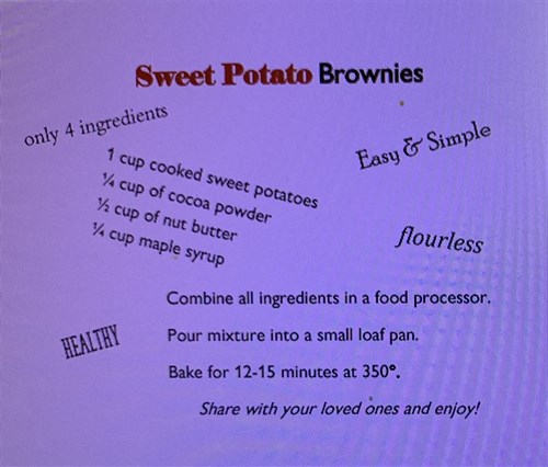 Potatoes, Sweet Potato Brownie Gift Bag