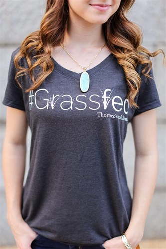 TShirt, Grassfed, Women's, w Logo, LARGE