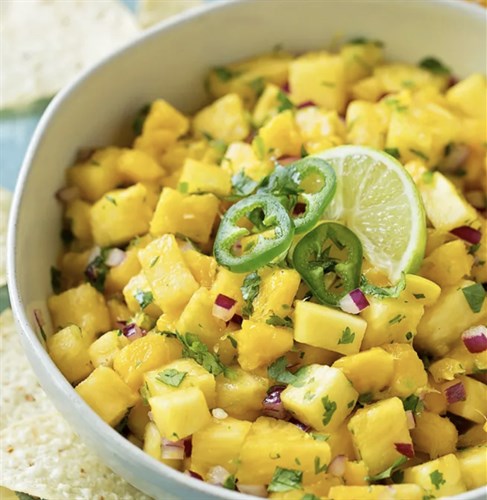 Pineapple sweet and spicy salsa