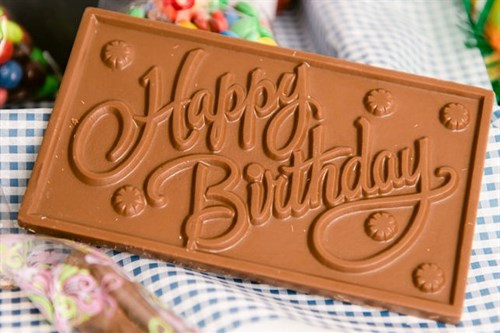 Birthday chocolate block