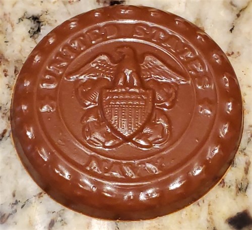 Navy chocolate military insignia