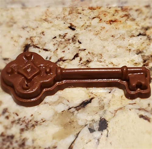 Key with fancy design chocolate