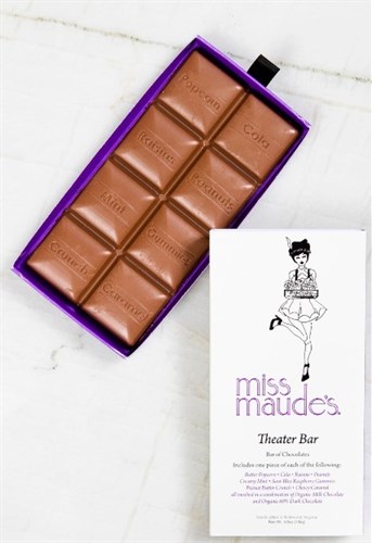 Theater Bar in half dark and half milk chocolate