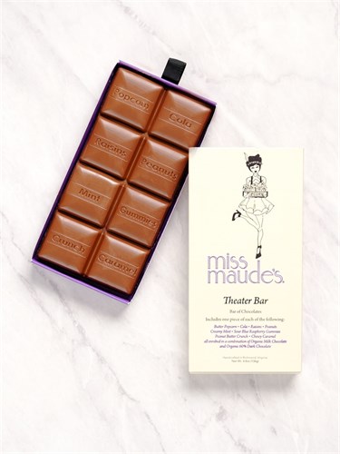 Theater Bar in half dark and half milk chocolate