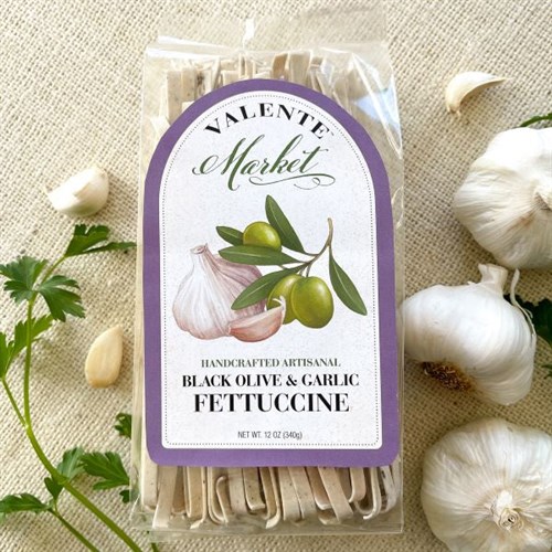 Pasta - Black Olive & Garlic Fettucine - Valente