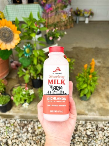 ****Richlands Dairy and Creamery , STRAWBERRY MILK