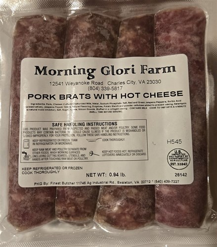 Pork Brats with Hot Cheese