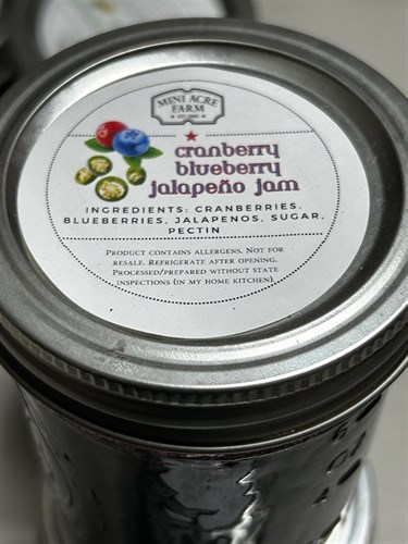 Jam, Cranberry Blueberry Jalapeño