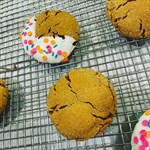 Chewy Gingerbread Crinkle Cookies