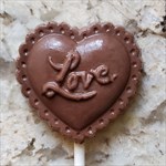"Love" heart lollipop