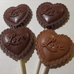 "Love" heart 4 ct lollipop