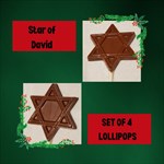 Star of David chocolate lollipop set