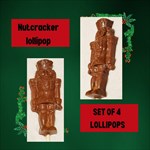 Nutcracker solid chocolate lollipop- set of 4.