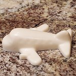 Airplane chocolate side view white