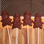 Halloween scarecrow pumpkin faces set of 4 lolly